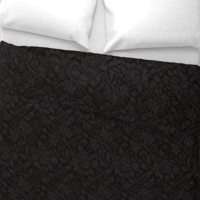 Spoonflower Wey In Victorian Black (victorian Era Color Collection) - William Morris Euro Pillow Sha