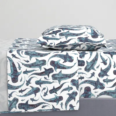 Spoonflower Whale Shark Twin Xl Sheet Set