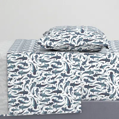 Spoonflower Whale Shark Twin Xl Sheet Set