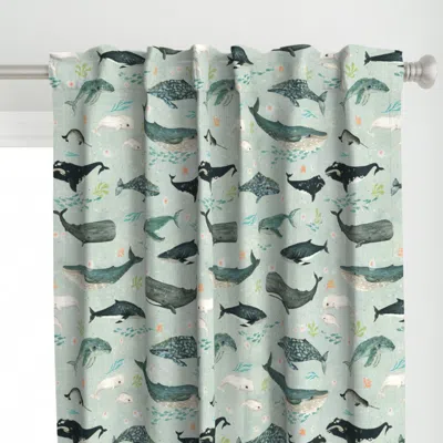 Spoonflower Whale Whispers - Soft Curtain Panel