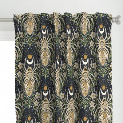 Spoonflower Whimsical Spider Garden Curtain Panel