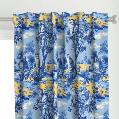 Spoonflower Whimsical Toile De Jouy Curtain Panel