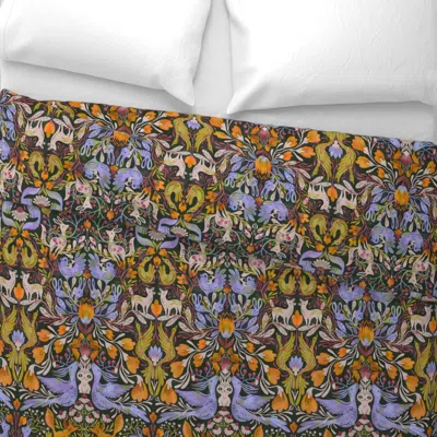 Spoonflower Whimsicalhappycreatures Wide Cotton Sateen 3.5 oz 26" X 20" Standard Knife Edge