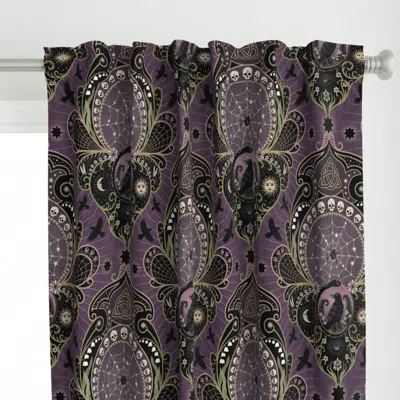 Spoonflower Whimsigothic Purple Art Curtain Panel