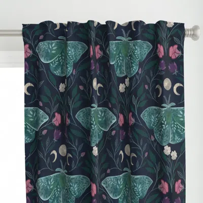 Spoonflower Whimsy Moth Goth Curtain Panel