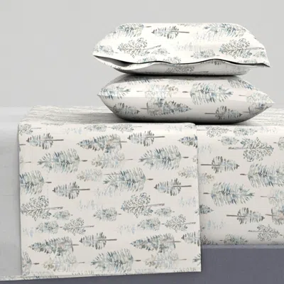 Spoonflower Whispering Pines Queen Sheet Set