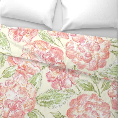 Spoonflower Whispering Roses Wide Cotton Sateen 3.5 oz 26" X 20" Standard Knife Edge