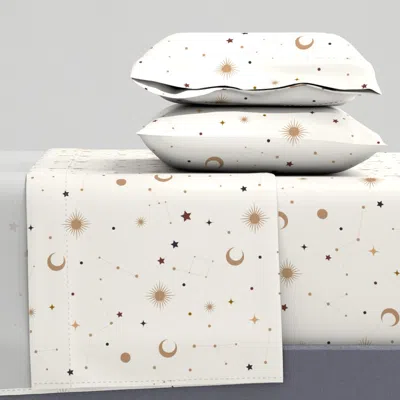 Spoonflower White Constellations - Wallpaper Full Sheet Set