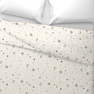 Spoonflower White Constellations - Wallpaper Wide Cotton Sateen 3.5 oz 30" X 24" Standard Flanged