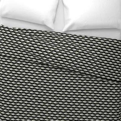 Spoonflower White Crappie In Black King Pillow Sham