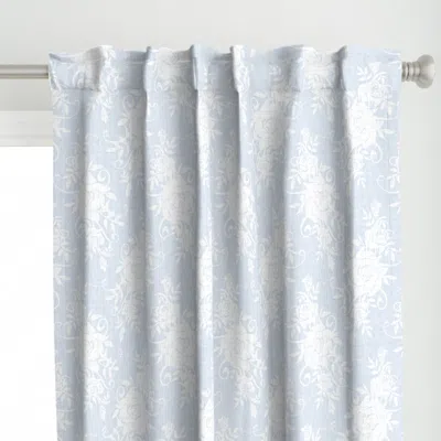 Spoonflower White Distressed Curtain Panel