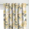 Spoonflower White Egret Vanilla Curtain Panel
