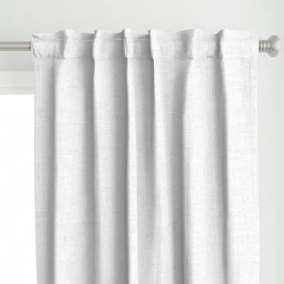 Spoonflower White Linen No. 2 Curtain Panel