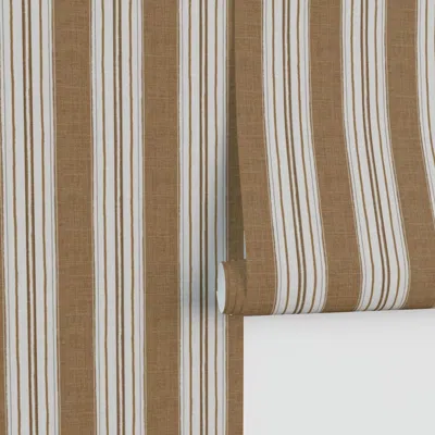 Spoonflower Whitney El1 Custom Stripe Copy 2 Performance 2' X 12' In Brown