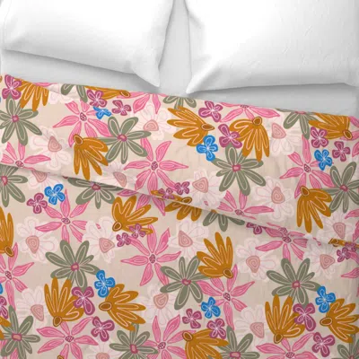 Spoonflower Wild Bloom Rose Morning Wide Cotton Sateen 3.5 oz 26" X 20" Standard Knife Edge