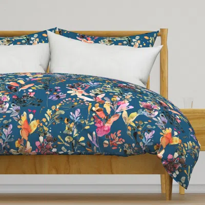 Spoonflower Wild Grasses Botanical Spring Duvet Cover