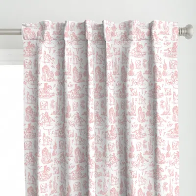 Spoonflower Wilder Days In Baby Pink Curtain Panel
