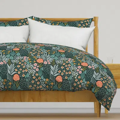 Spoonflower Wildflowers Botanical Garden - Duvet Cover