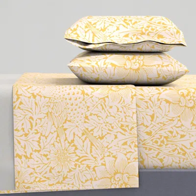 Spoonflower William Morris "bird And Anemone" 35 Queen Sheet Set