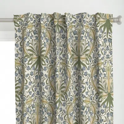 Spoonflower William Morris Blue Curtain Panel