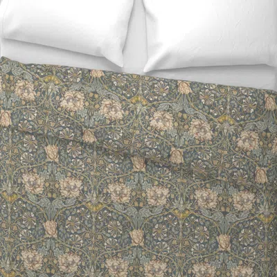 Spoonflower William Morris Honeysuckle Medium Wide Cotton Sateen 3.5 oz 26" X 20" Standard Knife Edge
