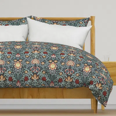 Spoonflower William Morris Persian Teal Duvet Cover