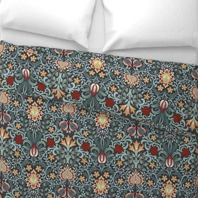 Spoonflower William Morris Persian Teal Tiny King Pillow Sham