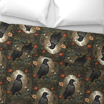 Spoonflower William Morris Raven Black Big Wide Cotton Sateen 3.5 oz 26" X 20" Standard Knife Edge