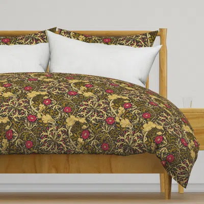 Spoonflower William Morris "seaweed" 8 Duvet Cover In Green