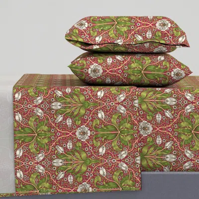 Spoonflower William Morris "spring Thicket" 1 Queen Sheet Set