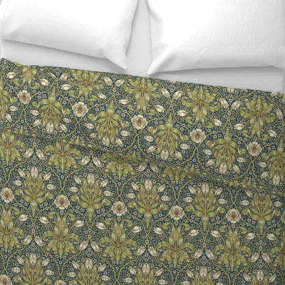 Spoonflower William Morris "spring Thicket" 11 Wide Cotton Sateen 3.5 oz 26" X 20" Standard Knife Edge