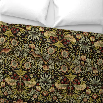 Spoonflower William Morris Strawberry Thief Intense Wide Cotton Sateen 3.5 oz 26" X 20" Standard Knife Edge