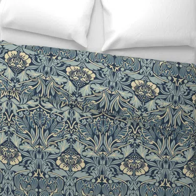 Spoonflower William Morris-tulip N Rose4 Wide Cotton Sateen 3.5 oz 26" X 20" Standard Knife Edge