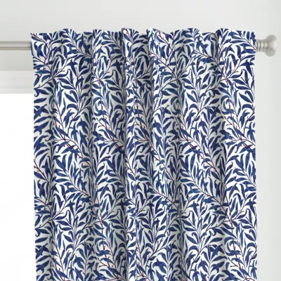 Spoonflower Willow Bough In Blueberry Curtain Panel