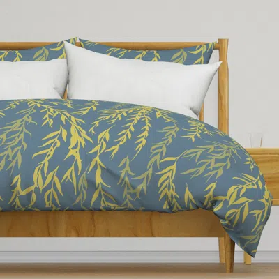 Spoonflower Willow Cobalt Largescale Duvet Cover
