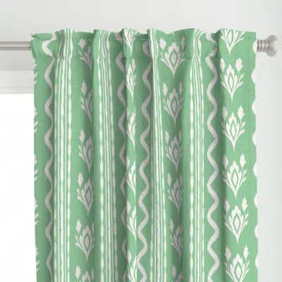 Spoonflower Willow Low Country Ikat Curtain Panel