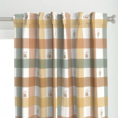 Spoonflower Winnie-the-pooh Gingham Curtain Panel