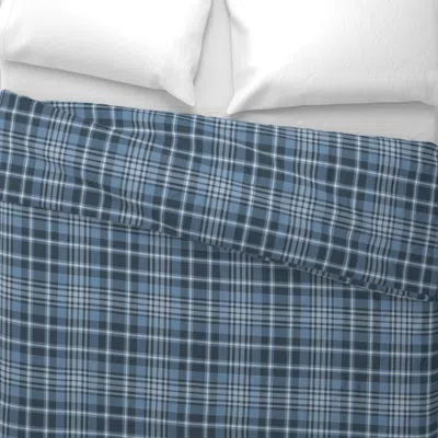 Spoonflower Winter Plaid - Winter Day Wide Cotton Sateen 3.5 oz 26" X 20" Standard Knife Edge