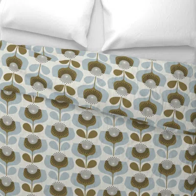Spoonflower Wonderful World Of Scandi Blooms-mid Century Euro Pillow Sham