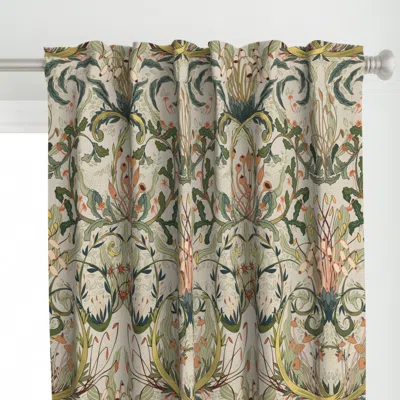 Spoonflower Woodland Moss Beige - L Curtain Panel
