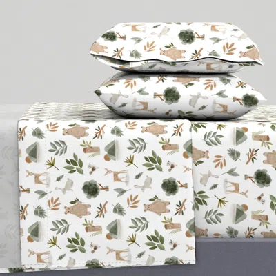 Spoonflower Woodland Springs / Gender Neutral Version Full Sheet Set