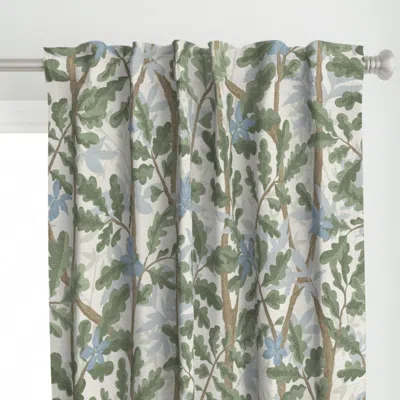 Spoonflower Woodlands Green Brown Curtain Panel