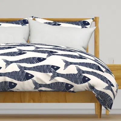 Spoonflower Xl - Playful Bold Graphic Fish Duvet Cover