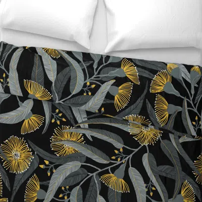Spoonflower Yellow Eucalpytus Large Wide Cotton Sateen 3.5 oz 26" X 20" Standard Knife Edge