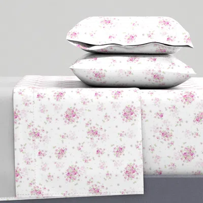 Spoonflower Yves Petite Sorbet Queen Sheet Set