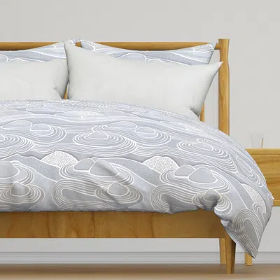 Spoonflower Zen Garden Gray Meditating At Duvet Cover