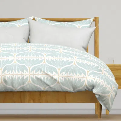 Spoonflower Zen Lotus Garden Duvet Cover