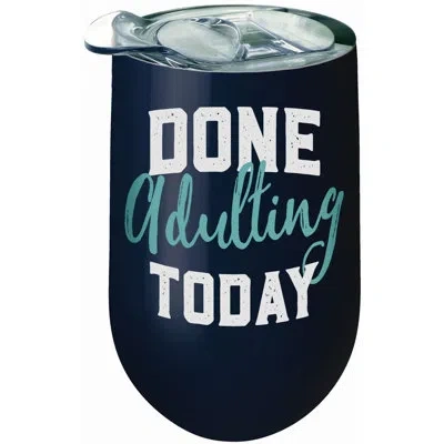 Spoontiques 16oz. Insulated Stainless Steel Wine Tumbler In Black,white,teal