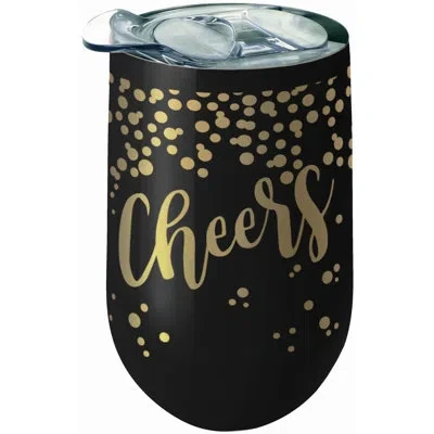 Spoontiques 16oz. Insulated Stainless Steel Wine Tumbler In Gold,black