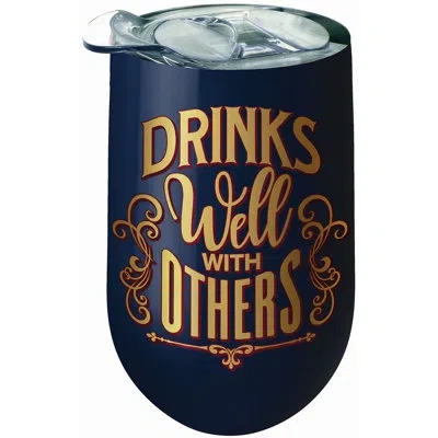 Spoontiques 16oz. Insulated Stainless Steel Wine Tumbler In Gold,black